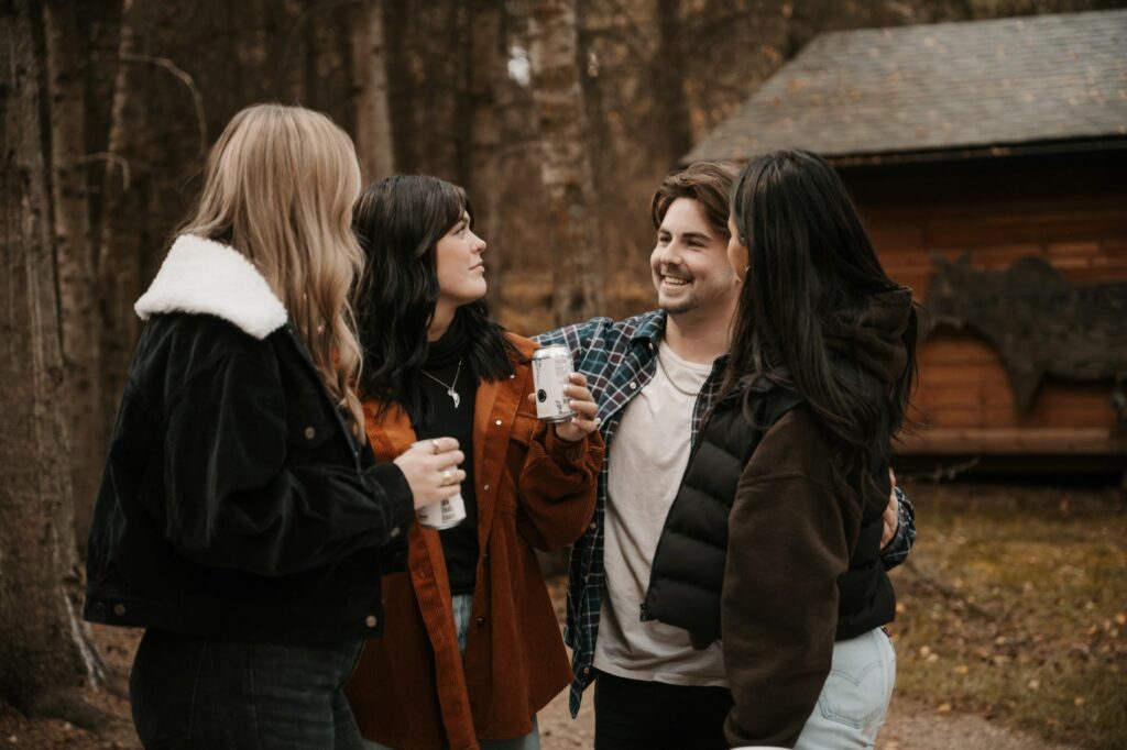 Group drinking Troubled Monk
