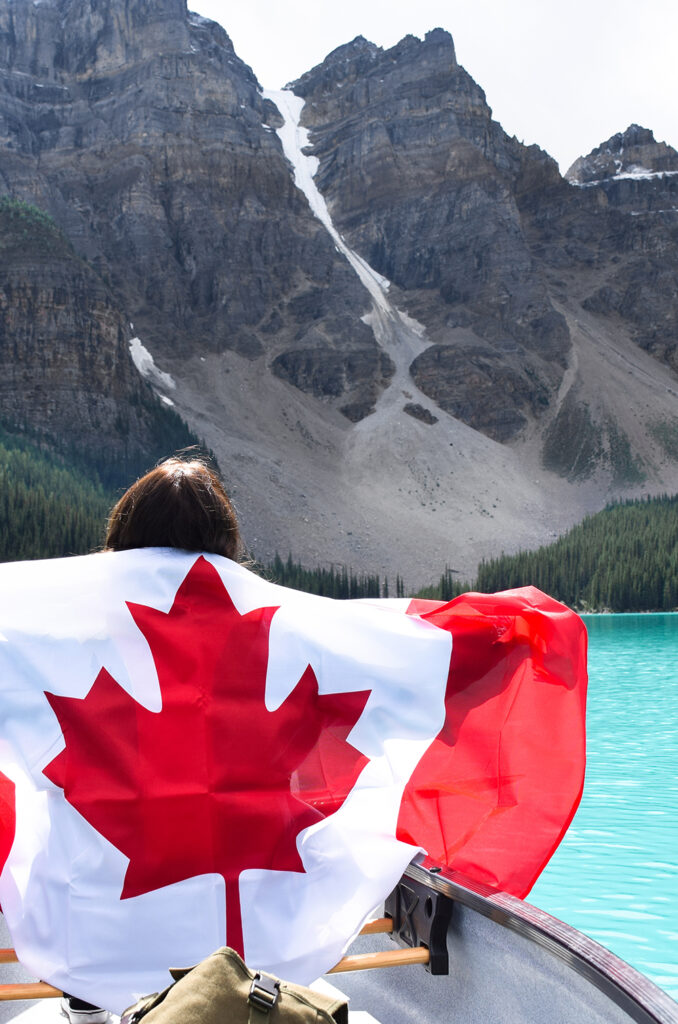 Girl with Canadian Flag